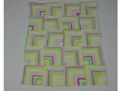 PASTELKA I. - pletená dětská deka patchwork 2