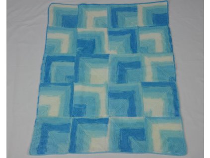 PASTELKA I. - pletená dětská deka patchwork 1