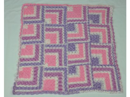 PASTELKA II. - dětská pletená deka patchwork