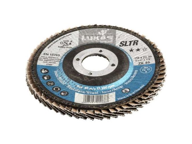 1 Stk Faecherschleifscheibe SLTR universal 115 mm Zirkonkorund Korn 40 schraeg A27181150401406 1 600x600@2x