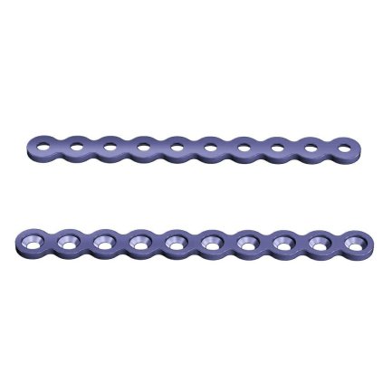 Ploténky rekonstrukční - systém 2,7 | L: 80 | Otvory: 10 (Materiál Titan)