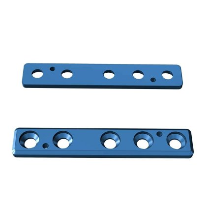 Přímé ploténky – systém 2,4 | L: 38 | Otvory: 5   (Materiál Titan)