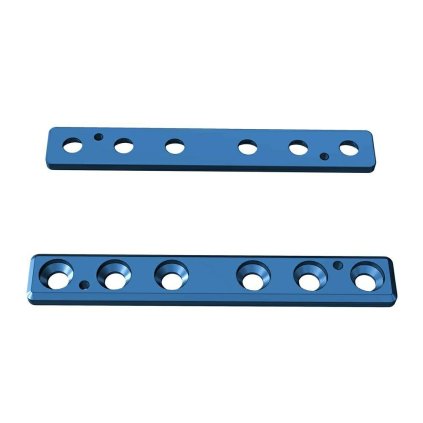 Přímé ploténky – systém 2,4 | L: 45 | Otvory: 6   (Materiál Titan)