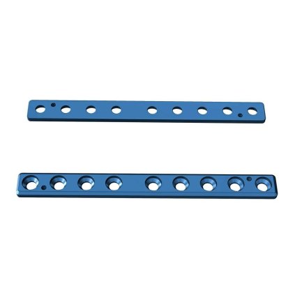 Přímé ploténky – systém 2,4 | L: 66 | Otvory: 9   (Materiál Titan)