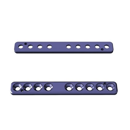 Přímé ploténky - systém 2,7 | L:62 | Otvory: 9  (Materiál Titan)