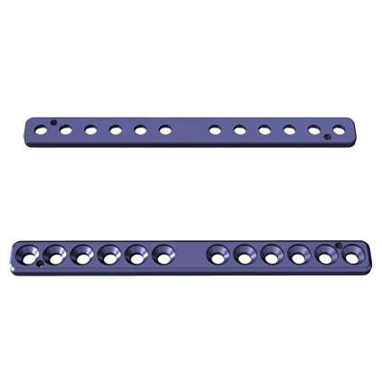 Přímé ploténky - systém 2,7 | L:80 | Otvory: 12 (Materiál Titan)
