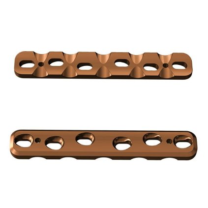 Kompresní ploténky - systém 3,5 - široké, tlusté | L:74 | Otvory: 6  (Materiál Titan)