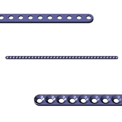 Ploténky přímé, střihatelné - Systém: 2.7 | L:216 | Otvory: 36 (Materiál Titan)
