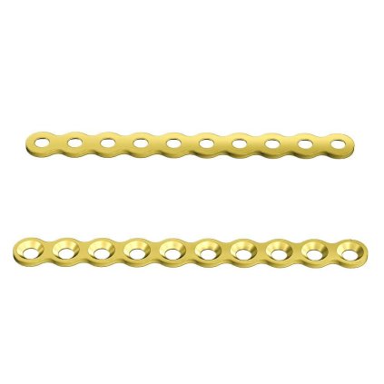 Ploténky rekonstrukční – systém 2,0 | L: 50 | Otvory: 10 (Materiál Titan)