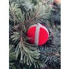 Ručně vyrobená vánoční ozdoba - červená