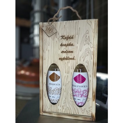 Drevená darčeková kazeta na 2 flaše