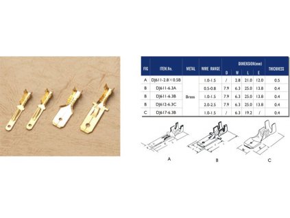 Konektor 2,8mm samec