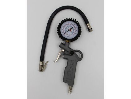 Hustič pneumatik s manometrem, připojení na kompresor rychlospojkou,