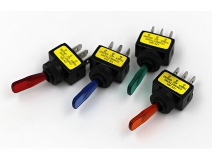 Vypínač páčkový podsvícený