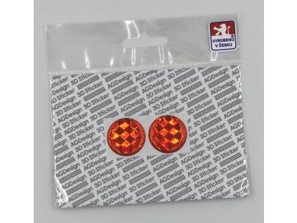 Reflexní odrazka kulatá 25mm, 3D sada 2 ks