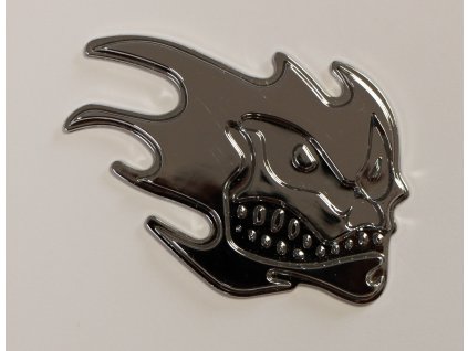 Samolepící 3D znak Maska , stříbrný