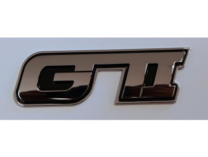 Samolepící 3D znak GTI, stříbrný