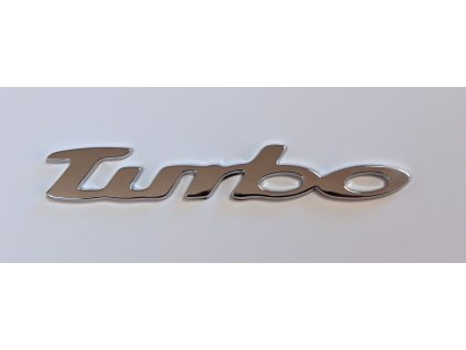 Samolepící 3D znak TURBO, stříbrný
