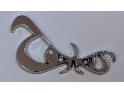 Samolepící 3D znak  OČI, stříbrný