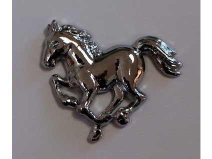 Samolepící 3D znak KŮŇ, stříbrný