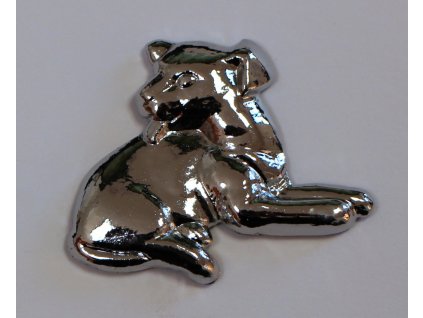 Samolepící 3D znak PES, stříbrný