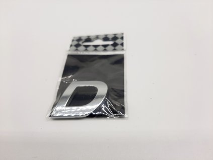 Samolepící chromované písmeno D