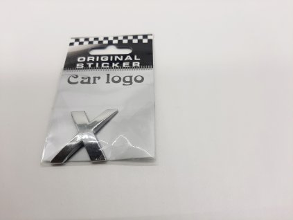 Samolepící chromované písmeno X