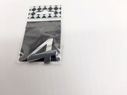 Samolepící chromované čislice 4