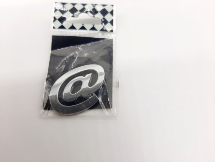 Samolepící chromovaný znak @