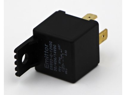 Relé přepínací s držákem, 5 vývodů 12V