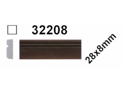 Samolepící ochranná lišta - černá, 20m - 28x8mm