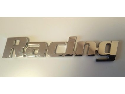 Samolepící 3D znak RACING, stříbrný
