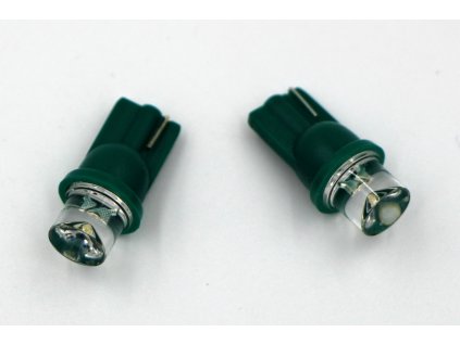 Diodová žárovka - pár v blistru zelená rozptylené