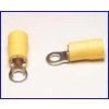 Izolované kabelové oko vidlicové, 3,7 mm žluté