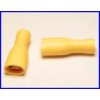 Zcela izolovaná objímka plochá, 6,3X0,8 mm žlutá