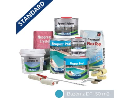 Zostava Modrý bazén z debniacich tvárnic – STANDARD (50 m²)