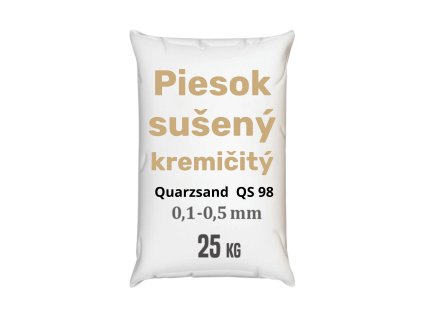 Kremičitý piesok sušený (Balenie 25 kg vrece, Zrnitosť 0,3 - 0,6 mm)