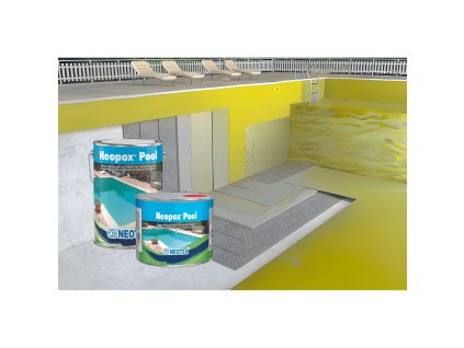 Epoxidový bazénový náter set pieskova
