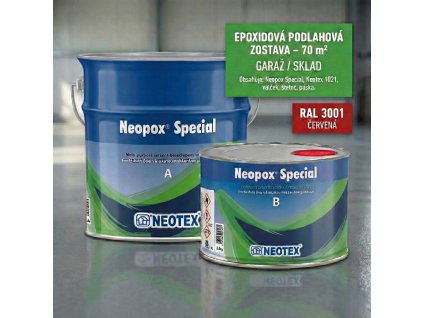 Epoxidová podlahová zostava červená 70 m²