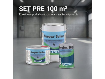 Epoxidová podlahová zostava saténová 100 m2 Garáž, Sklad