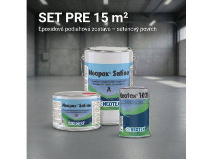 Epoxidová podlahová zostava saténová 15 m2 Garáž, Sklad