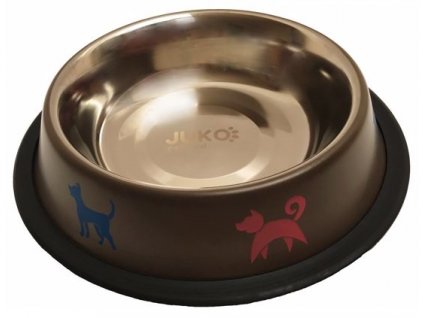 Nerezová miska hnědá s potiskem