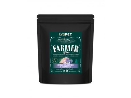 23014 LYOPET FARMER CAT 3D mockup 1.5kg kure s kolostrem a cekankou