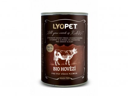 Lyopet konzerva BIO hovězí