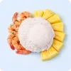 Hundeeis der Shrimps Cocktail