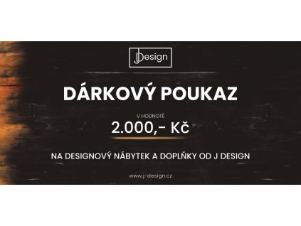 Poukaz J Design 2k