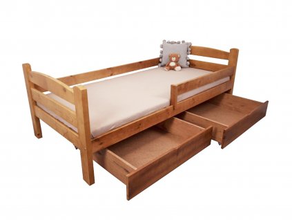 Detská posteľ so zábranou Oľga 5 90x200 - dub