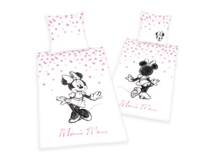 Detské bavlnené obliečky 140x200+70x90 - Minnie Mouse