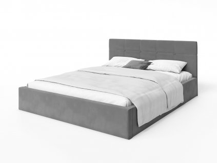 sivá manželská posteľ s úložným priestoromIngrit - grafit