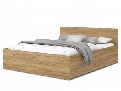 Manželská posteľ Dolly s úložným priestorom - dub craft